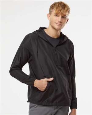 Unisex Lightweight Quarter-Zip Windbreaker Pullover Jacket